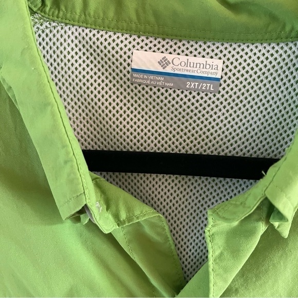 Columbia men’s PFG short sleeve XXL green fishing button down shirt - Picture 4 of 12